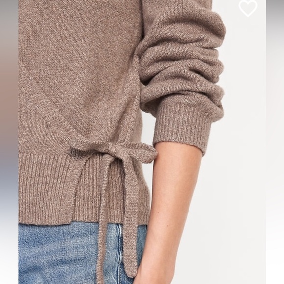 NWT Old Navy So Soft Tie Waist Sweater, Size M Tall, Sedimentary - Picture 5 of 8